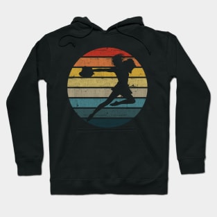 Cheerleader Silhouette On A Distressed Retro Sunset product Hoodie